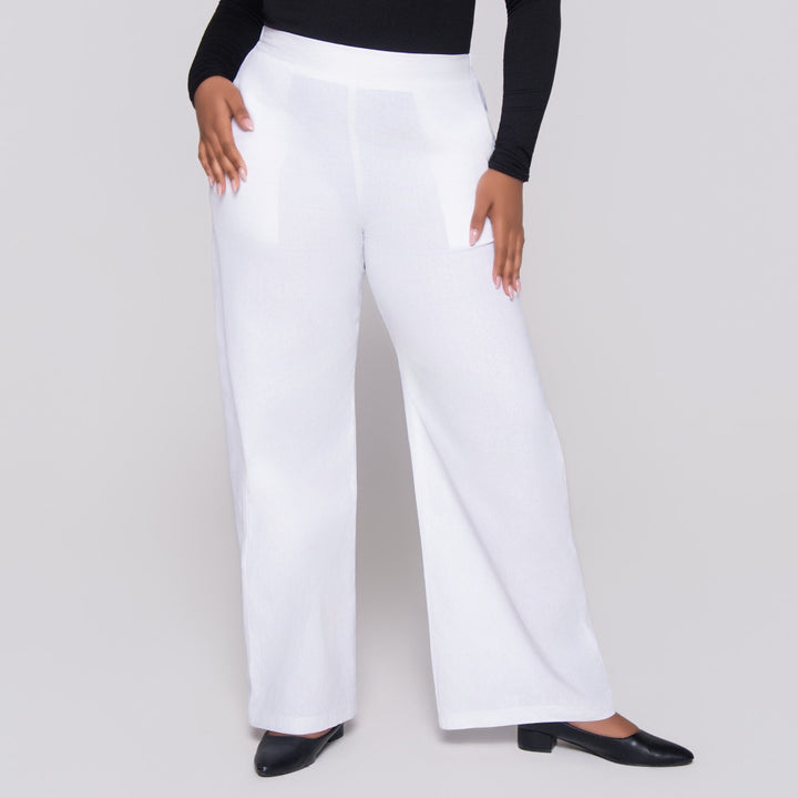 White Ramie Pants