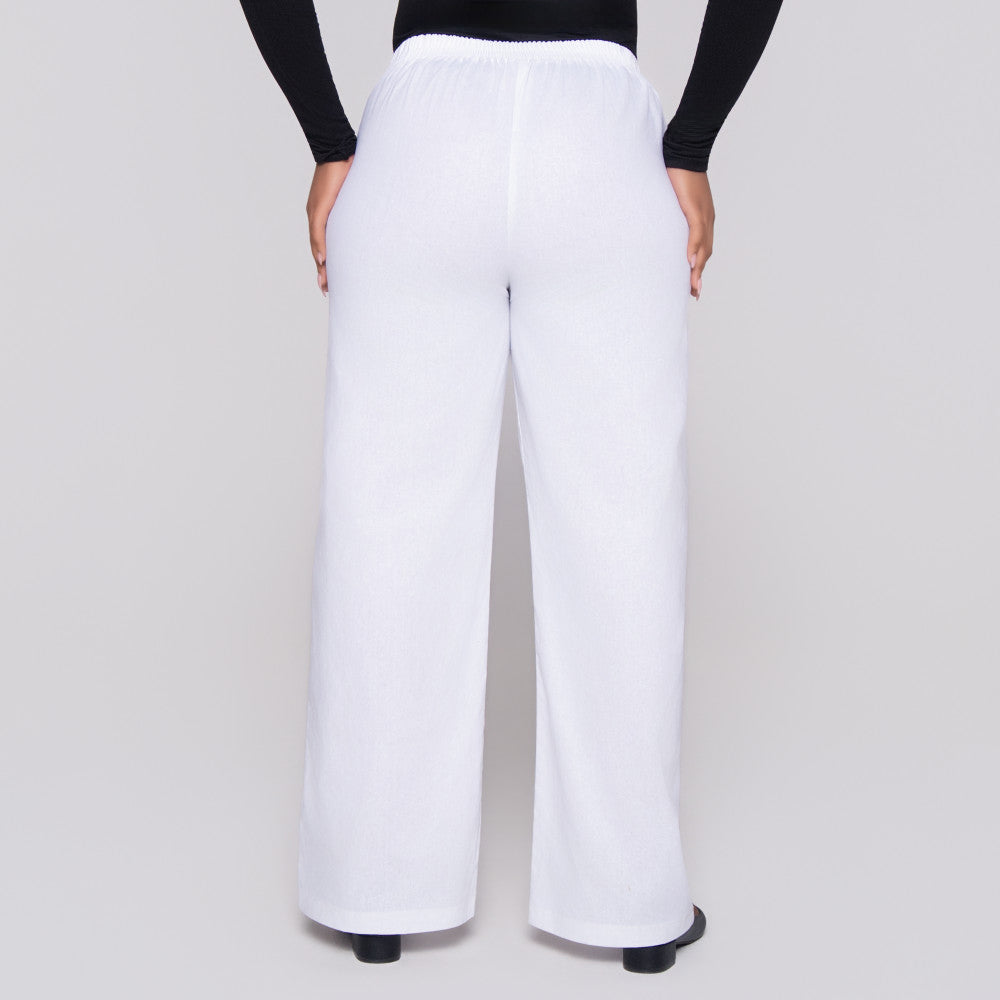 White Ramie Pants