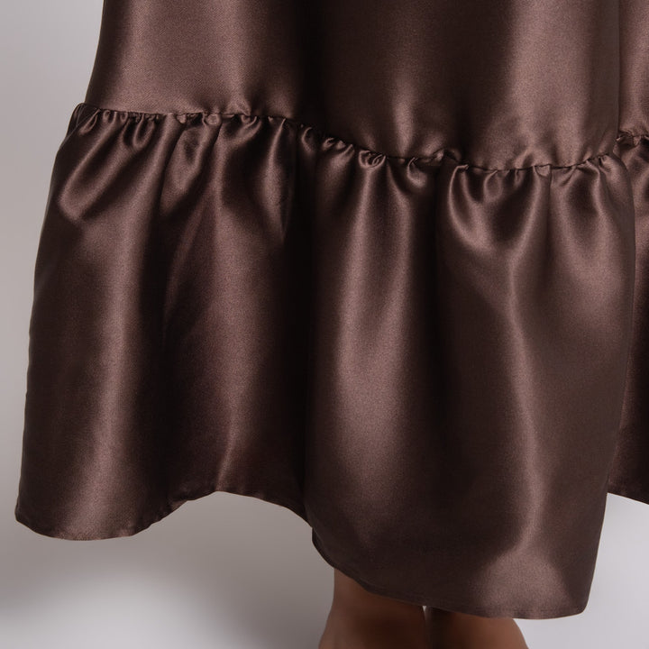 Poly Span Nude Contrast Dress