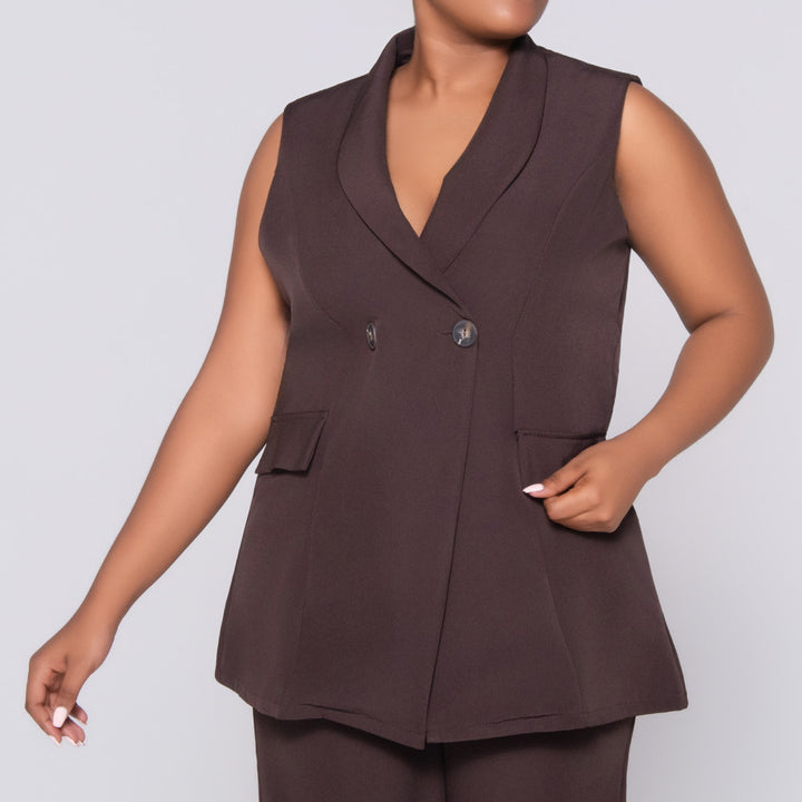 Chocolate Sleeveless Top