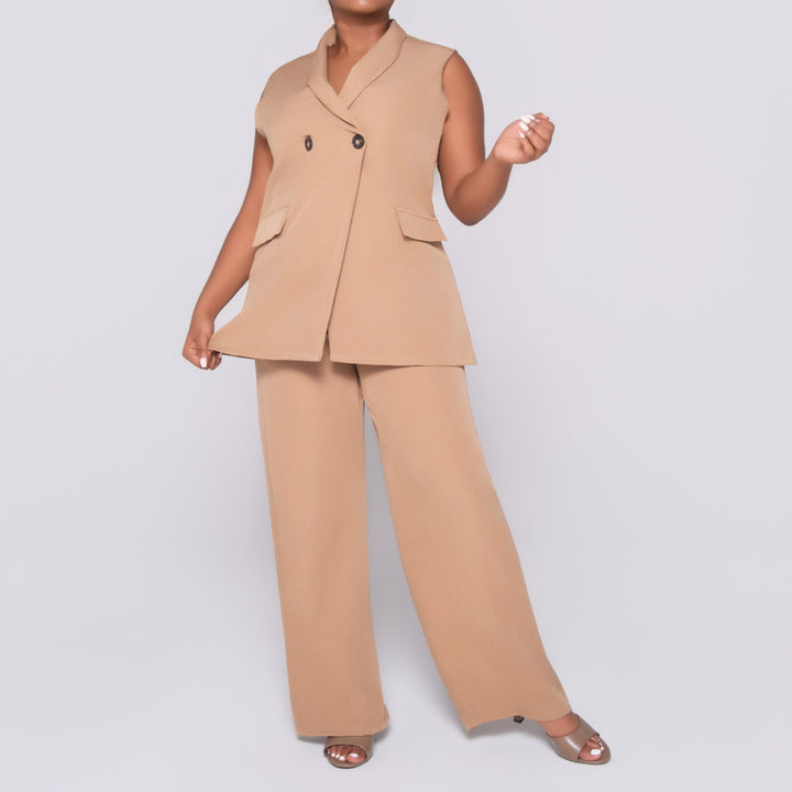 Camel Sleeveless Top