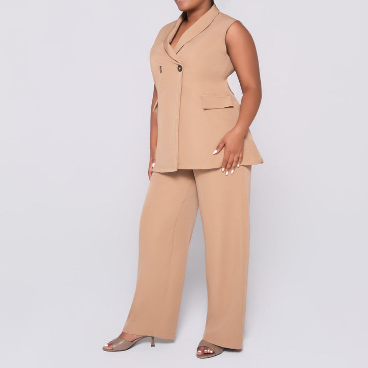 Camel Sleeveless Top