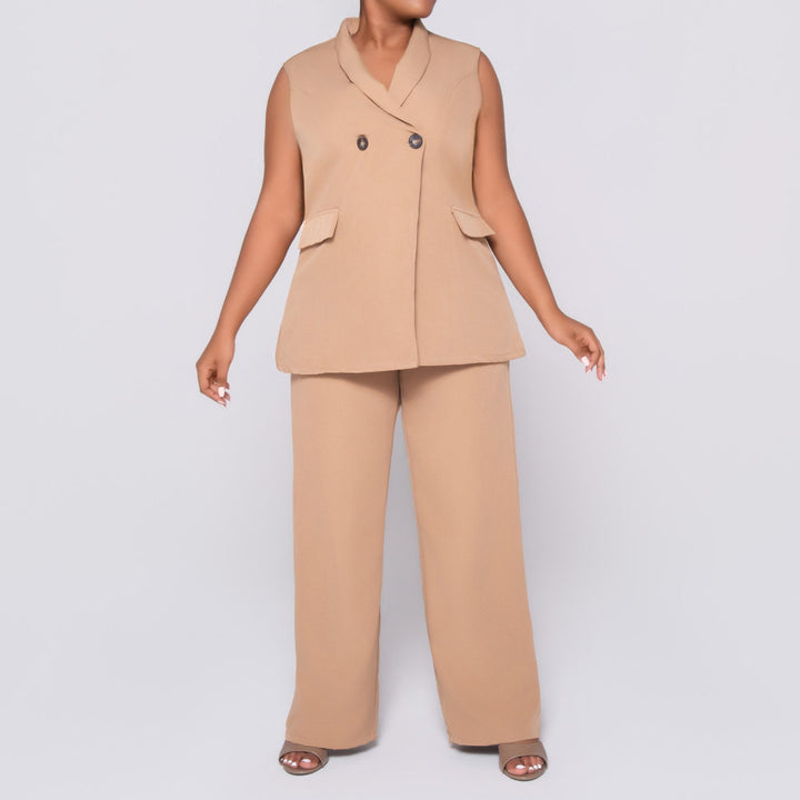 Camel Sleeveless Top