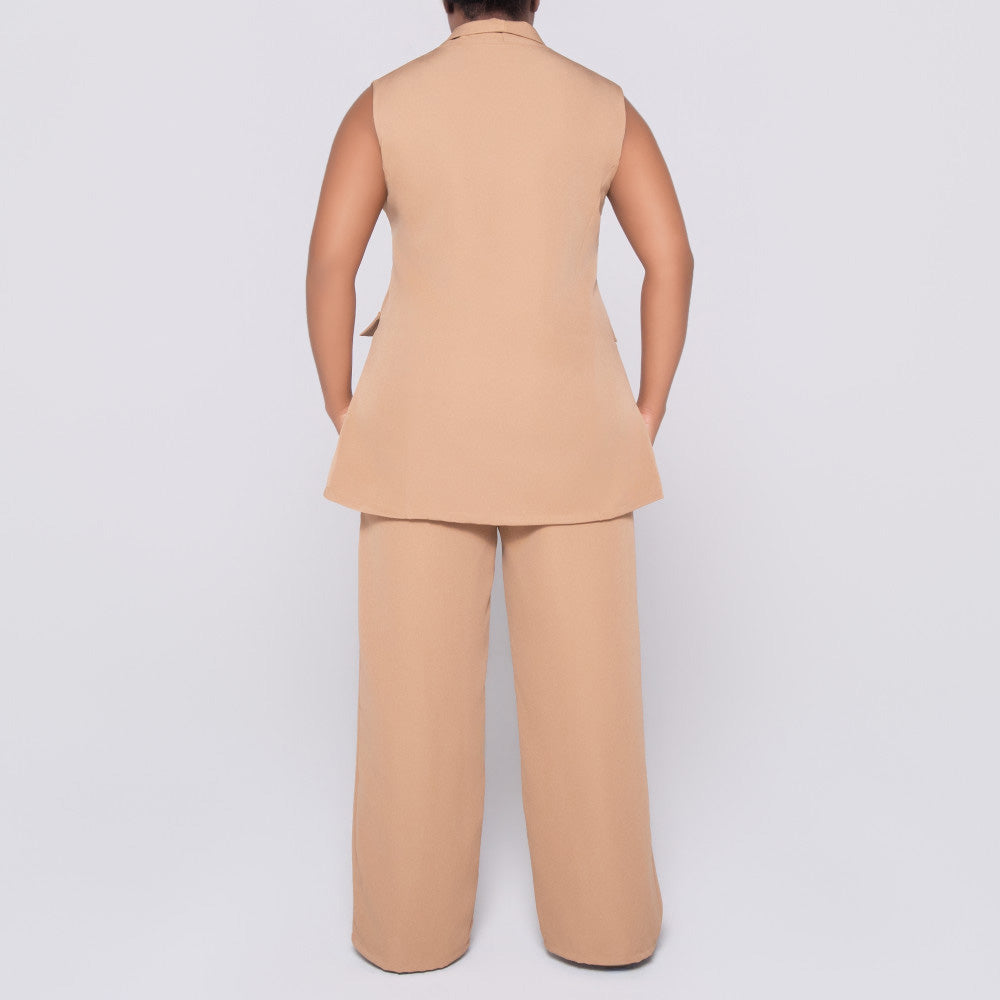 Camel Sleeveless Top