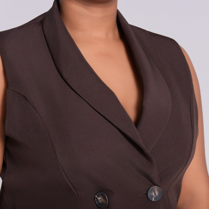 Chocolate Sleeveless Top
