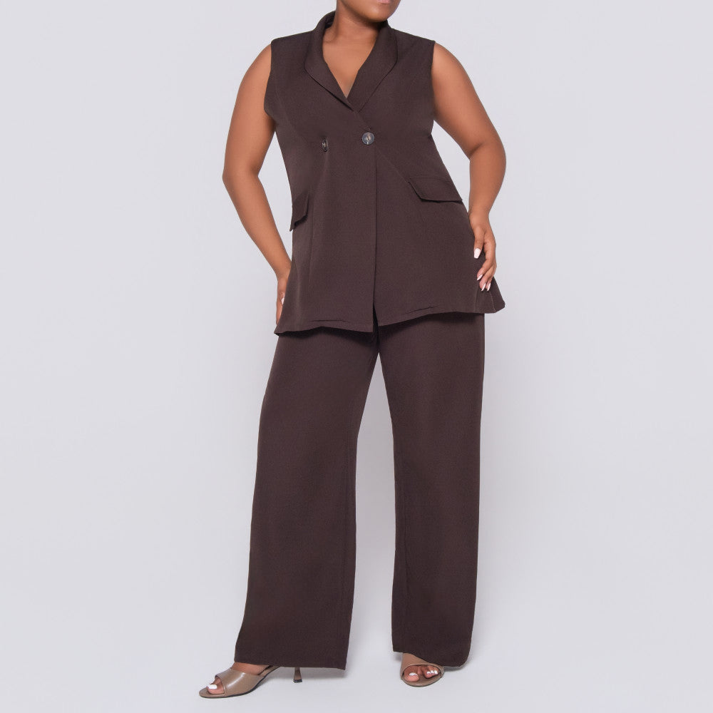 Chocolate Sleeveless Top