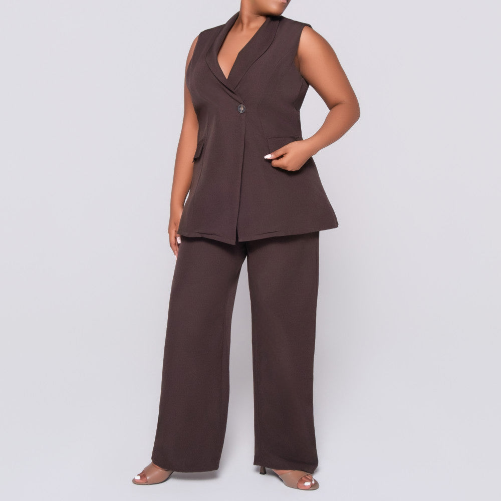 Chocolate Sleeveless Top