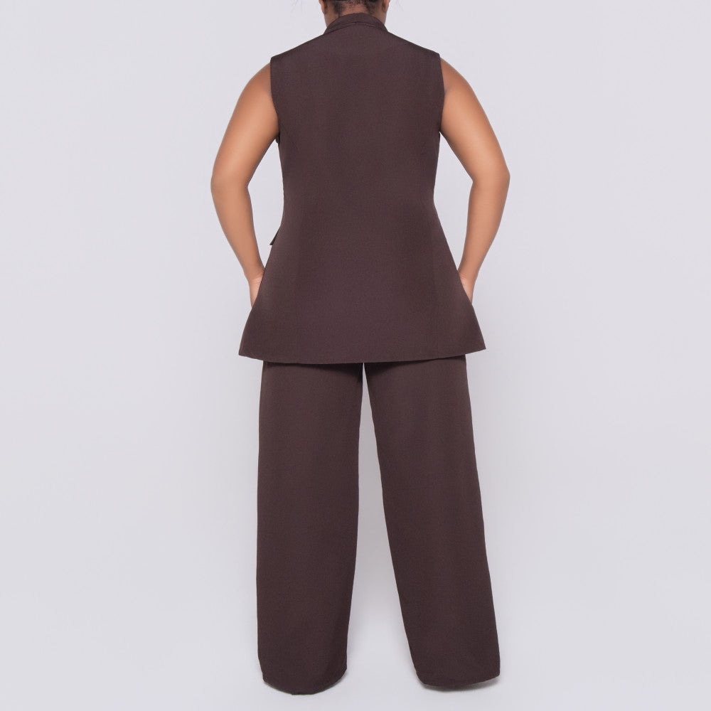 Chocolate Sleeveless Top
