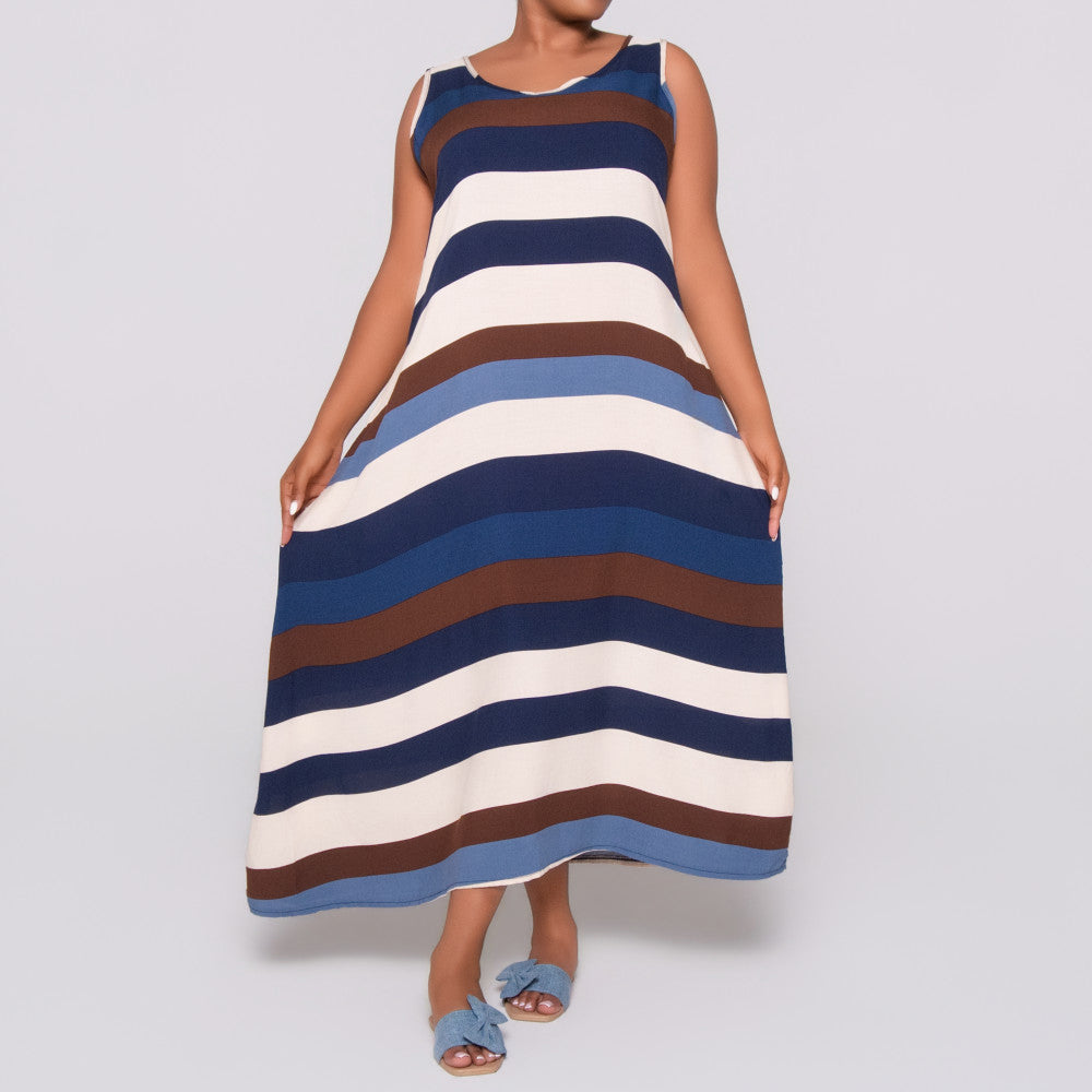 Sleeveless Striped Dress