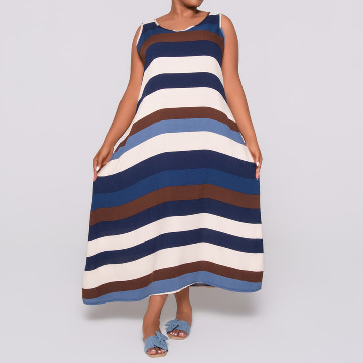 Sleeveless Striped Dress