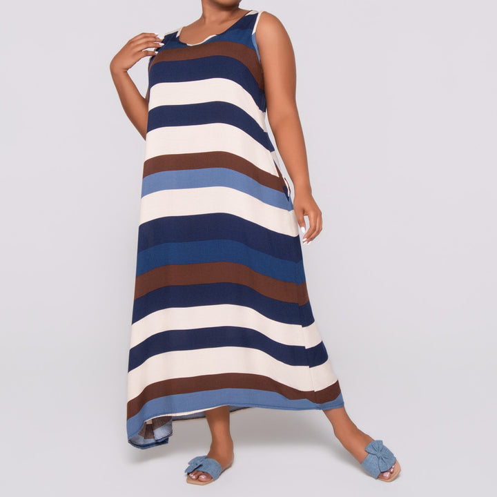 Sleeveless Striped Dress