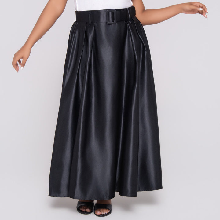 Black Satin Skirt