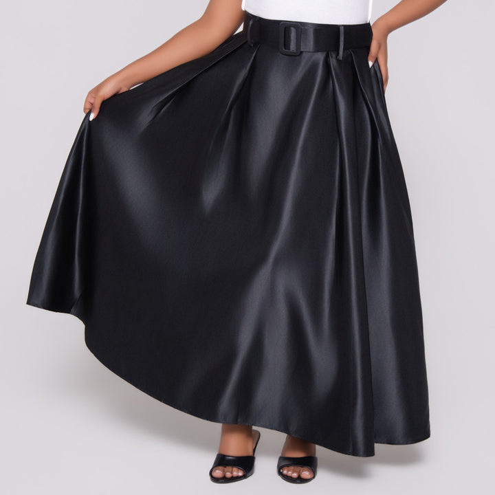 Black Satin Skirt