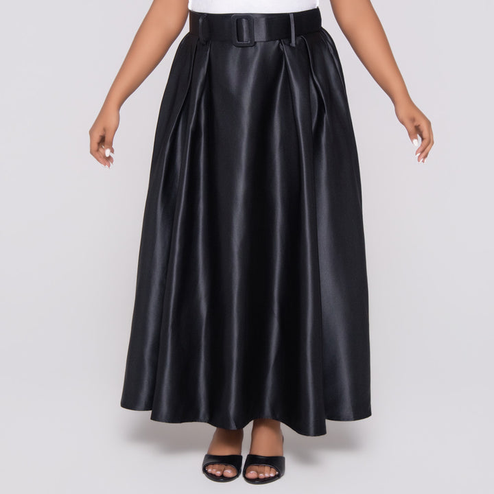 Black Satin Skirt