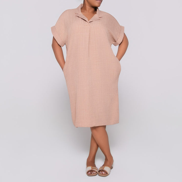 Short Sleeve Camel Tunic