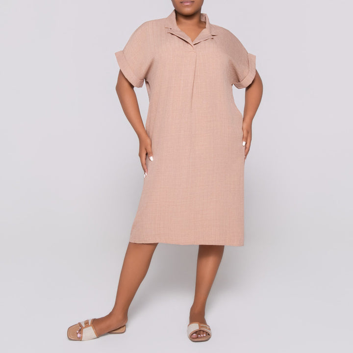 Short Sleeve Camel Tunic