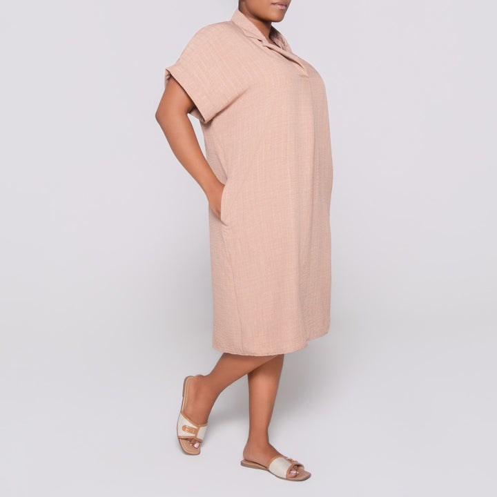Short Sleeve Camel Tunic