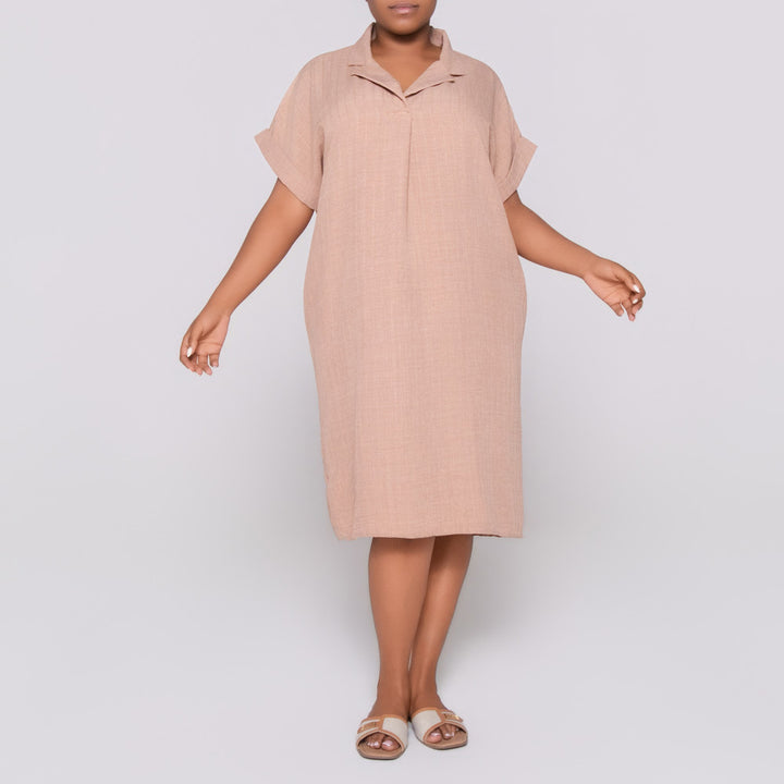 Short Sleeve Camel Tunic