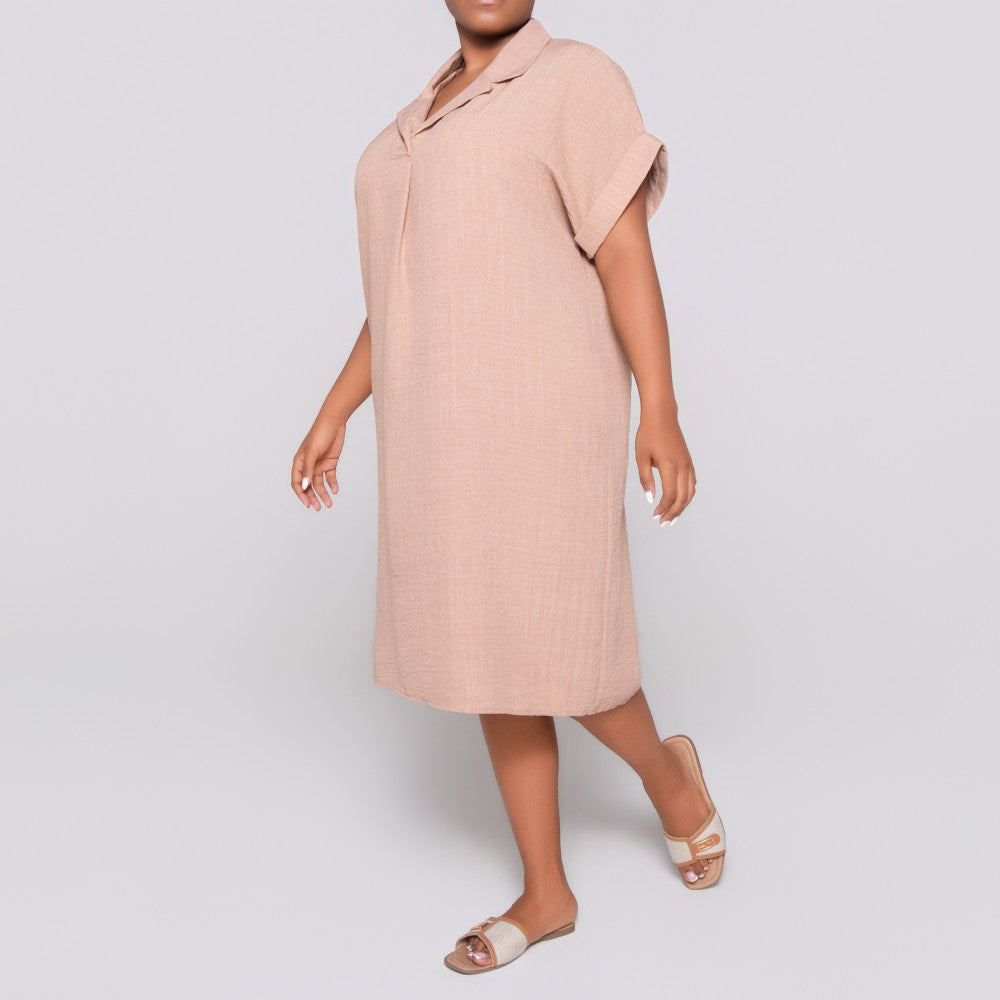 Short Sleeve Camel Tunic