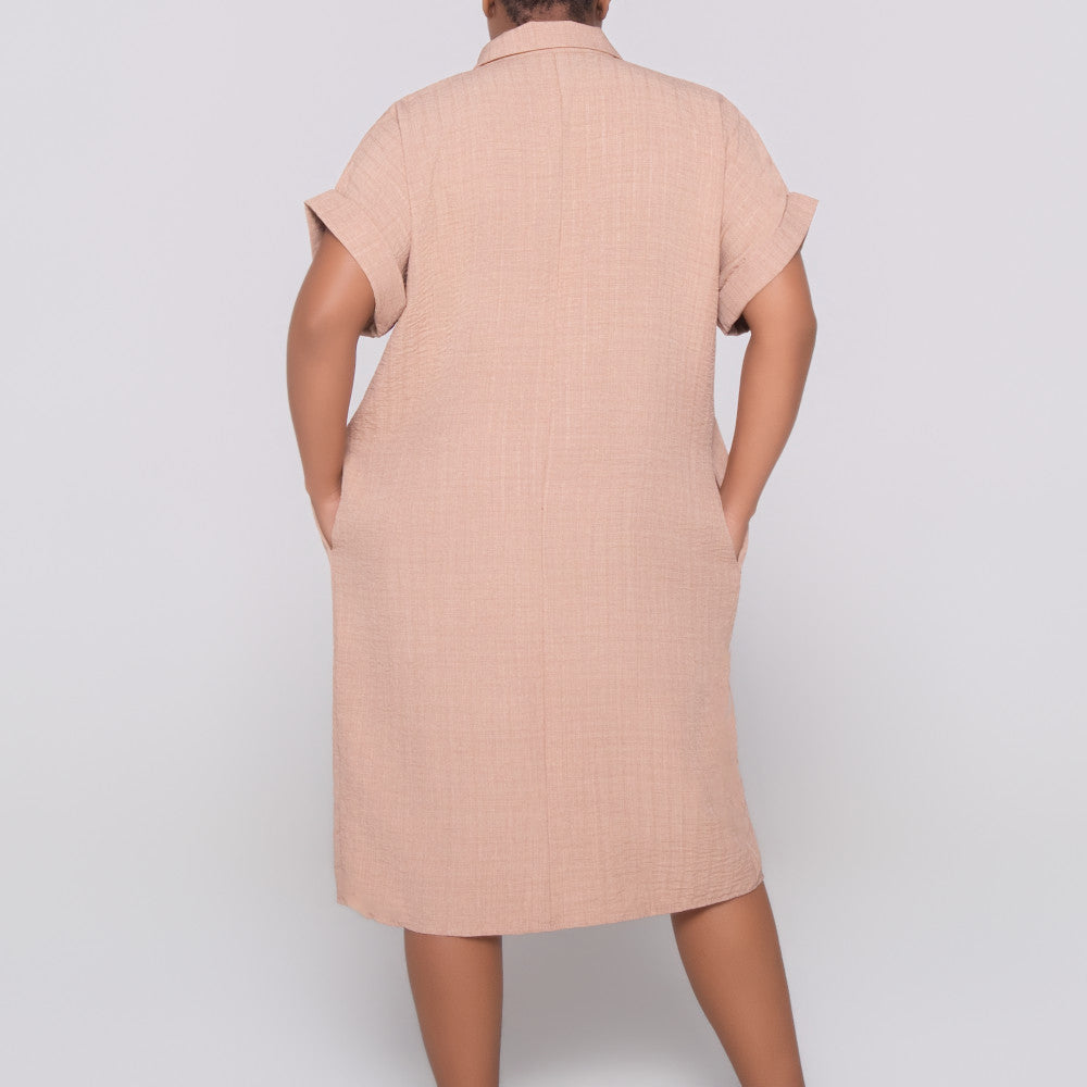 Short Sleeve Camel Tunic