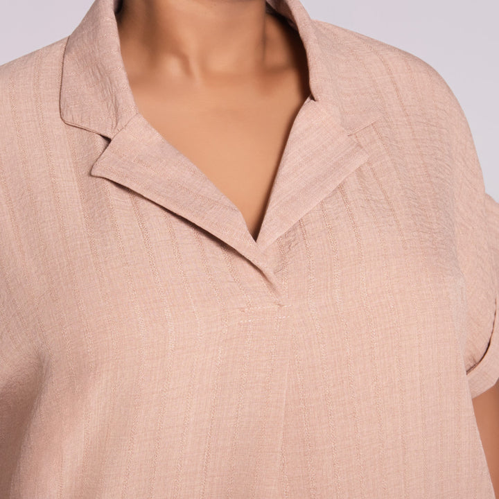 Short Sleeve Camel Tunic