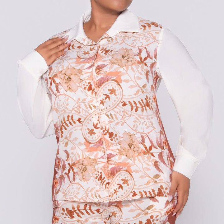 Border Print Top