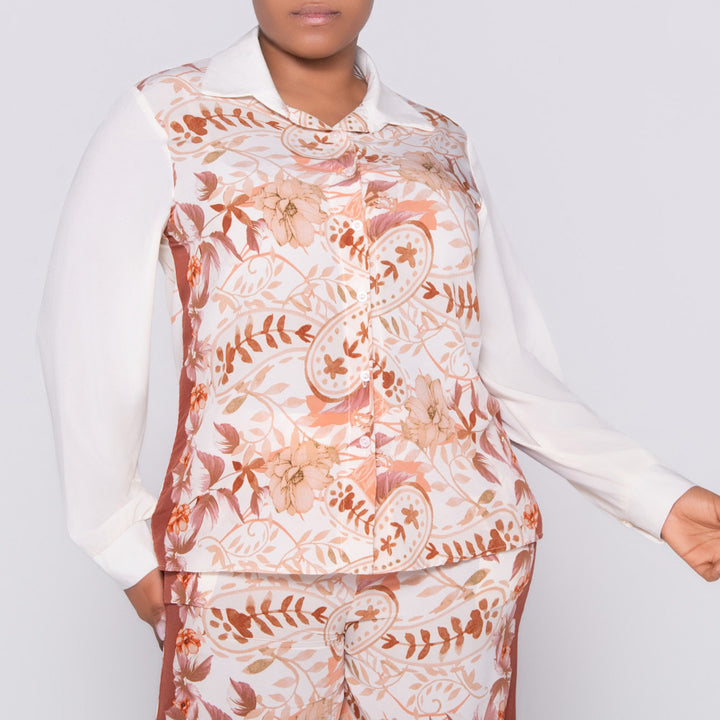 Border Print Top