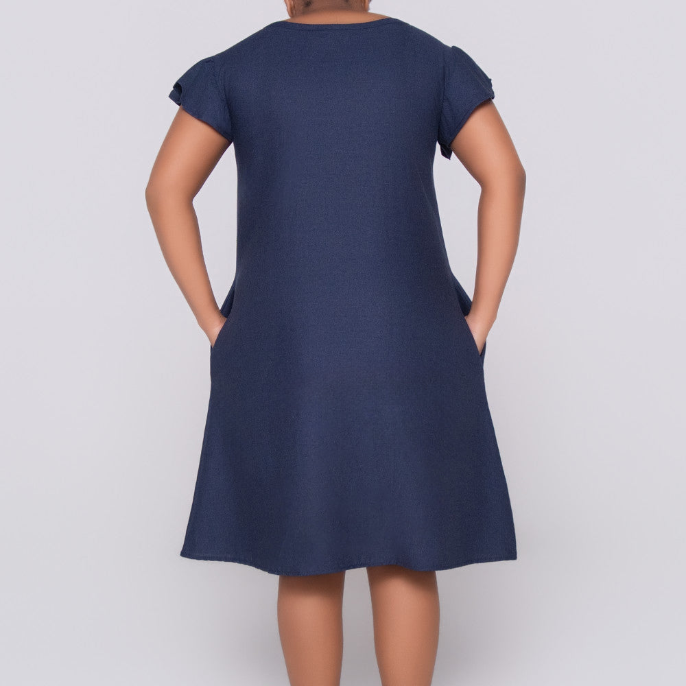 Printed Navy Tunic