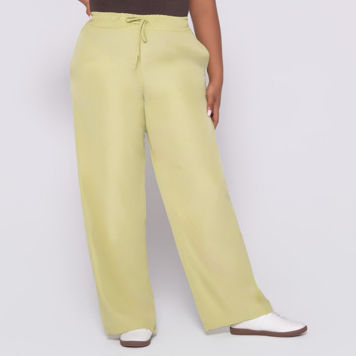 Chartreuse Taffeta Pants