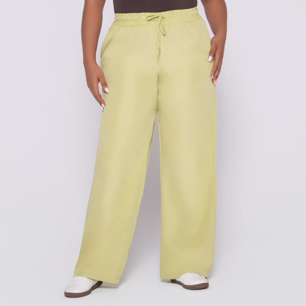 Chartreuse Taffeta Pants