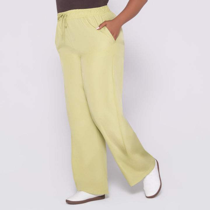 Chartreuse Taffeta Pants