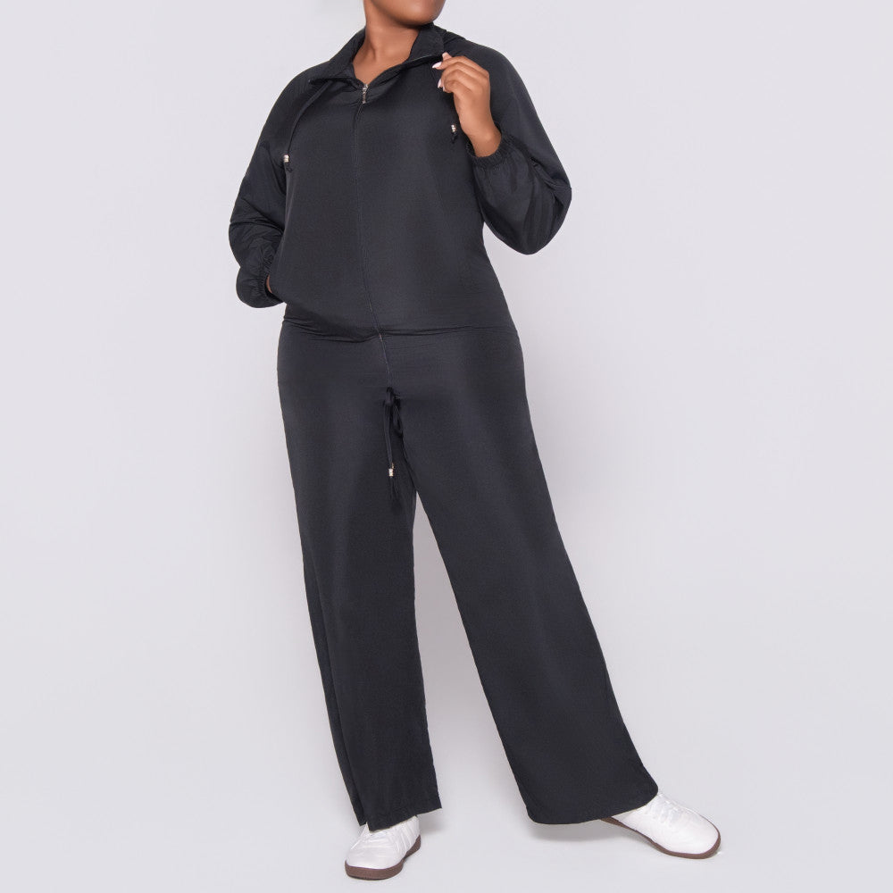 Black Taffeta Pants