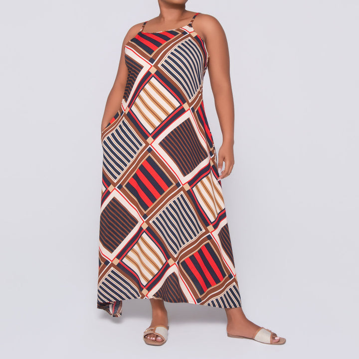 Printed Viscose Sleeveless Dress