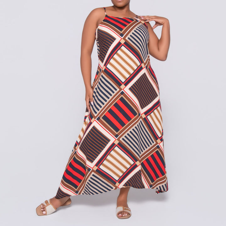 Printed Viscose Sleeveless Dress