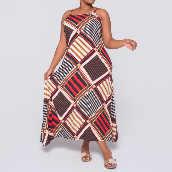 Printed Viscose Sleeveless Dress
