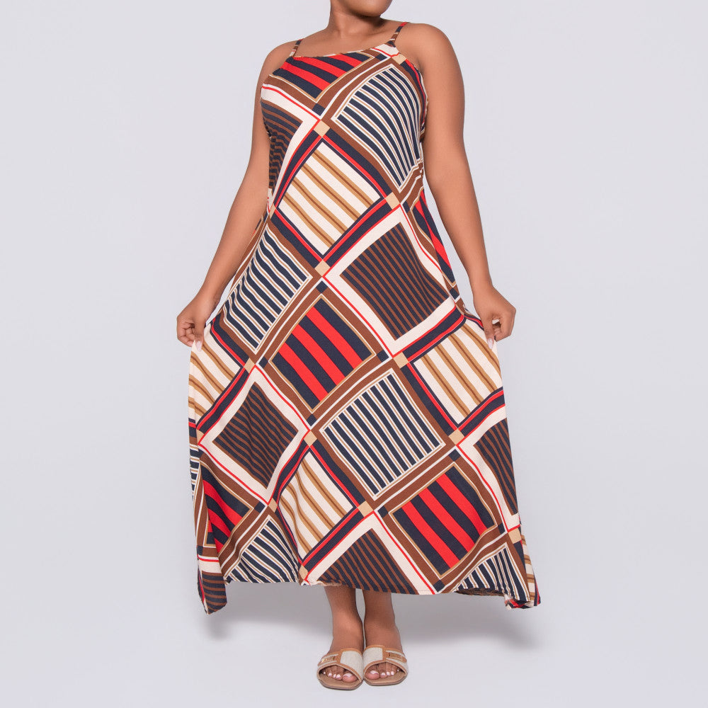Printed Viscose Sleeveless Dress