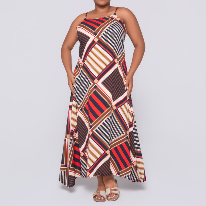 Printed Viscose Sleeveless Dress