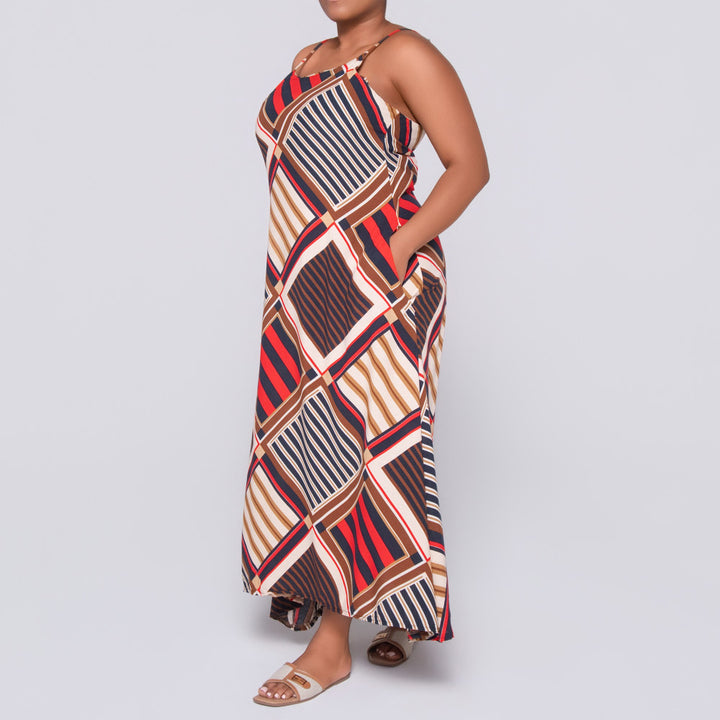 Printed Viscose Sleeveless Dress