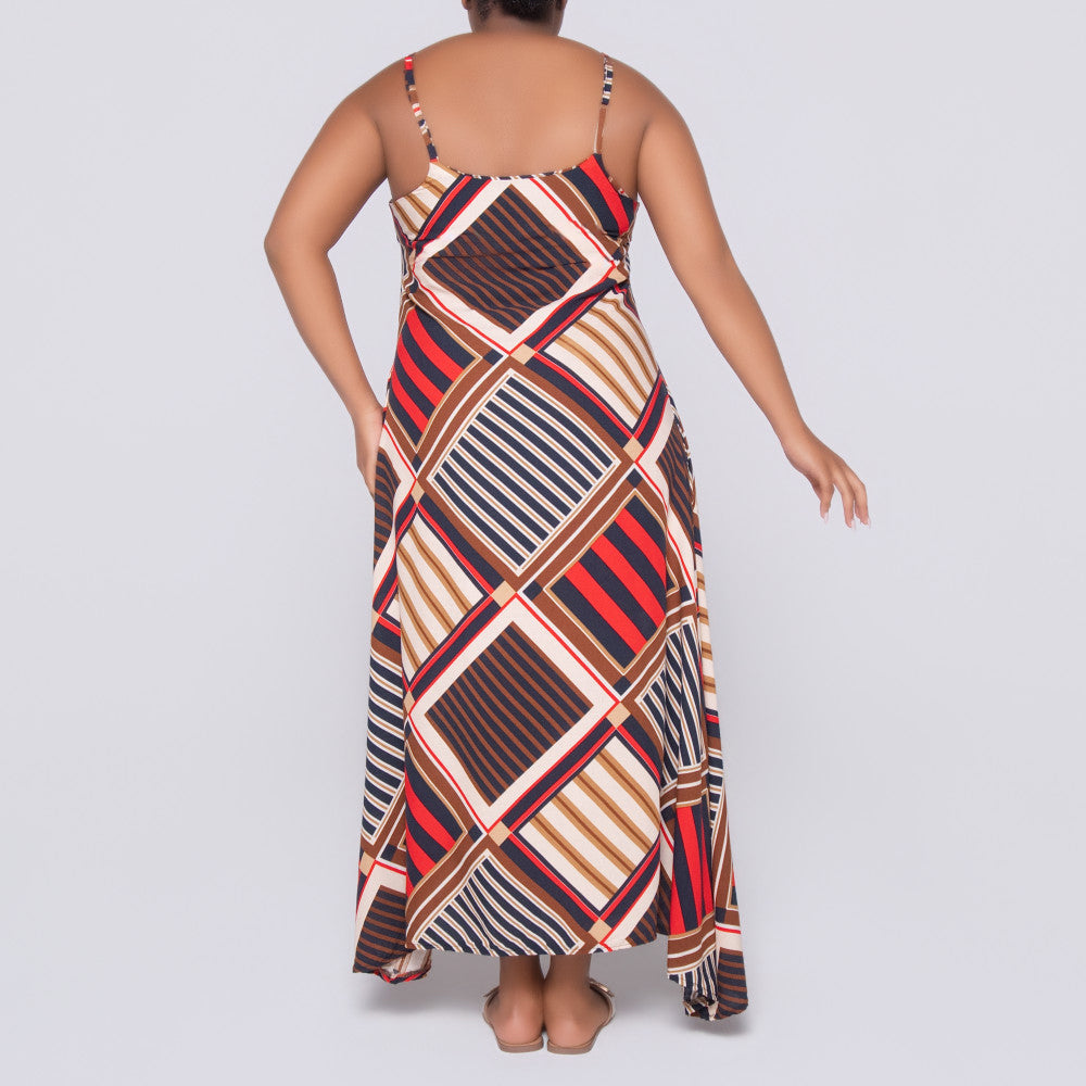Printed Viscose Sleeveless Dress