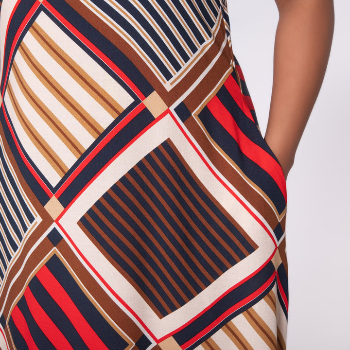 Printed Viscose Sleeveless Dress