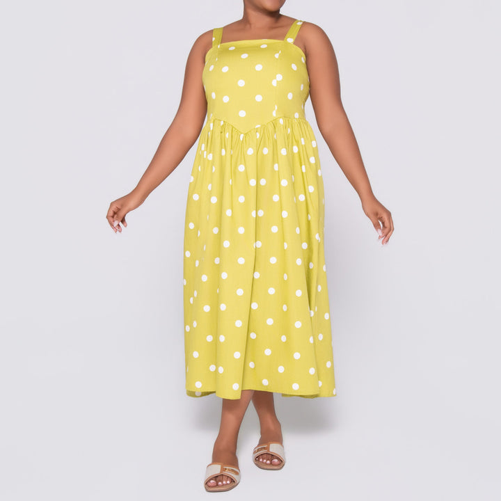 Lemon Polka Dot Dress