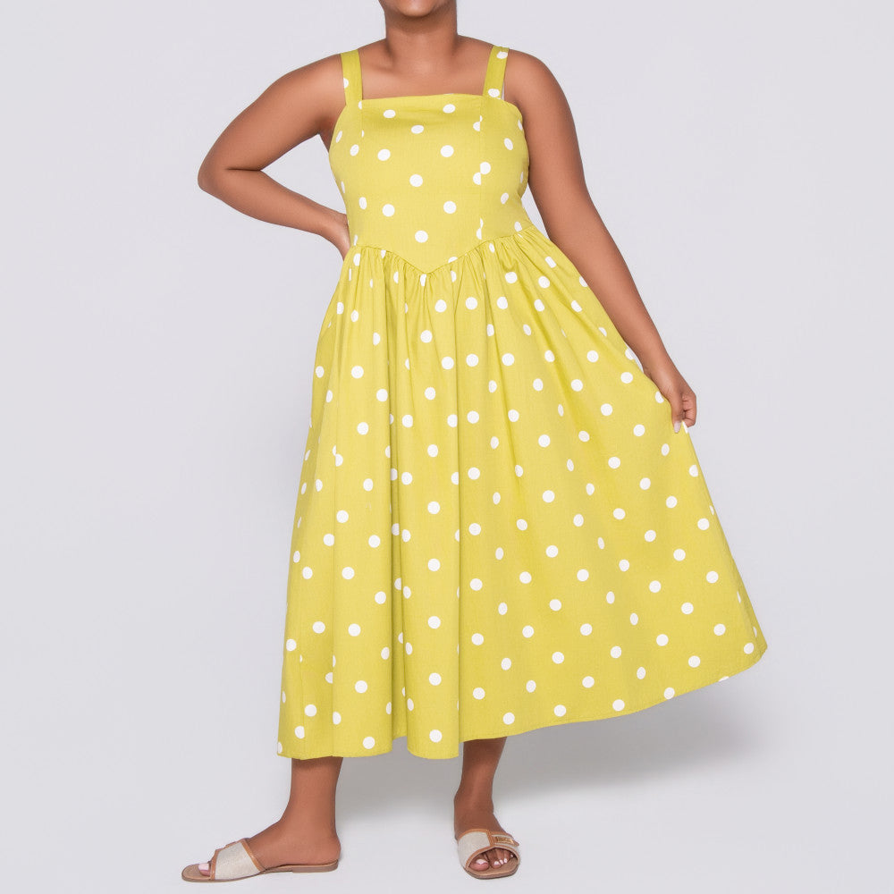 Lemon Polka Dot Dress
