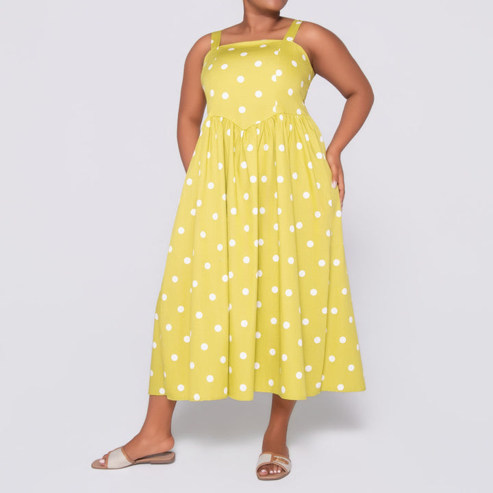 Lemon Polka Dot Dress