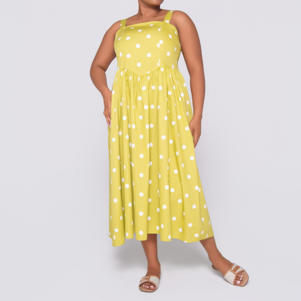Lemon Polka Dot Dress