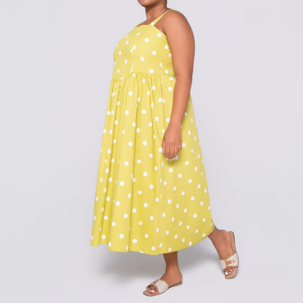 Lemon Polka Dot Dress