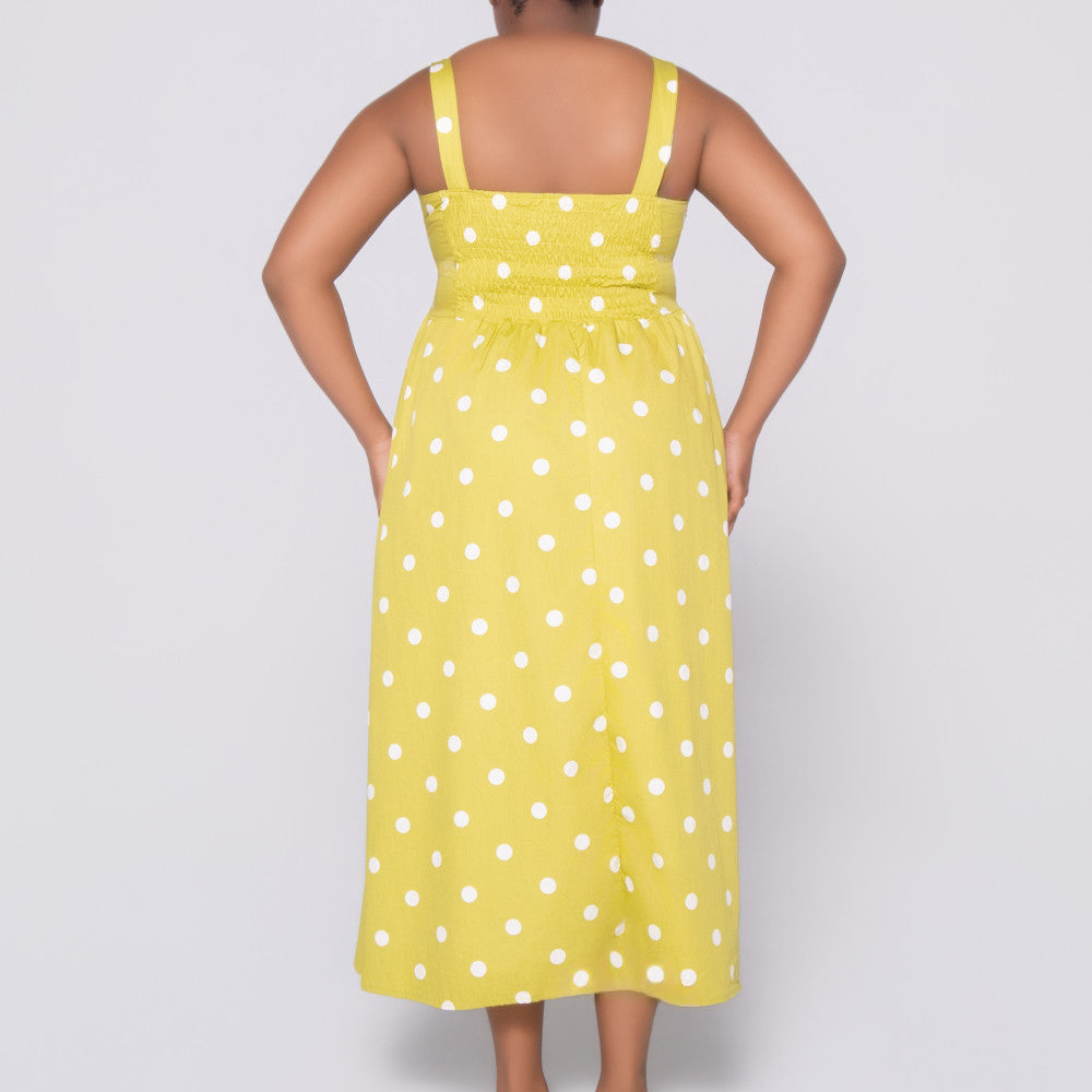 Lemon Polka Dot Dress