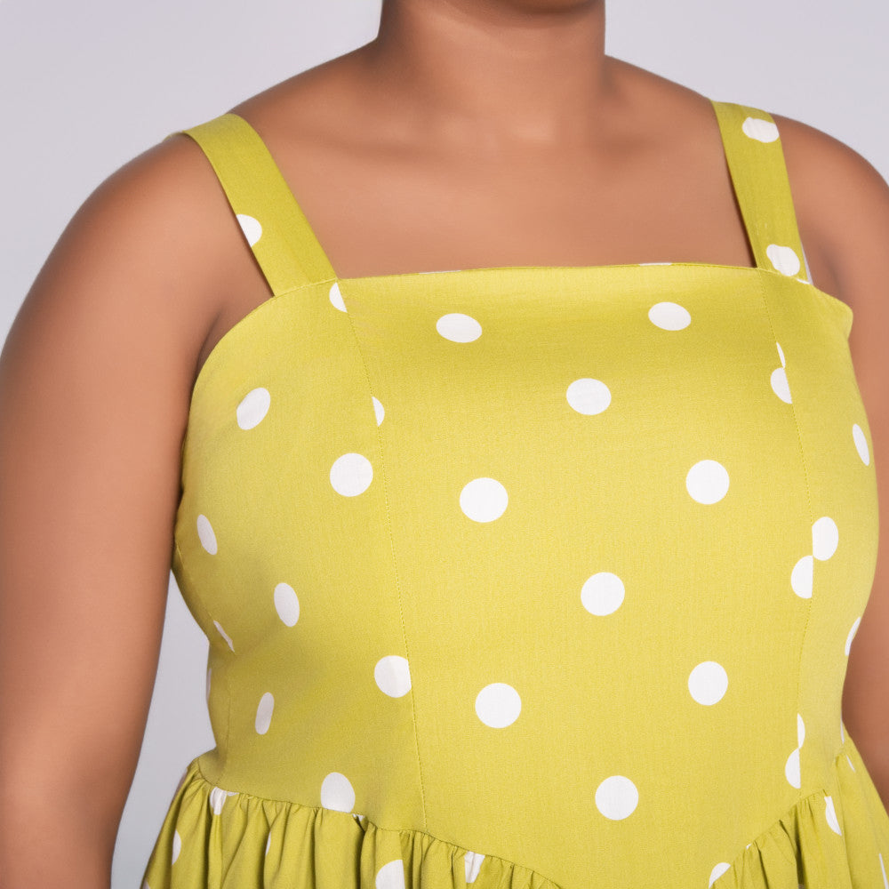 Lemon Polka Dot Dress