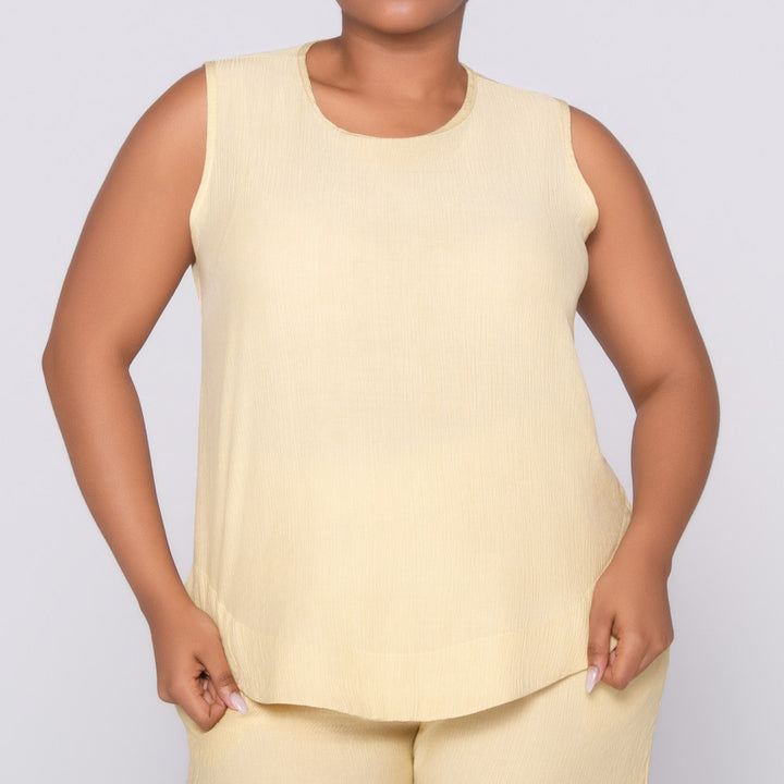 Sleeveless Buttercup Nylon Rayon Top