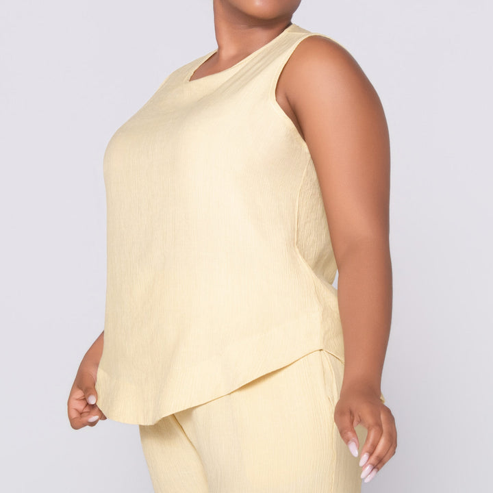 Sleeveless Buttercup Nylon Rayon Top