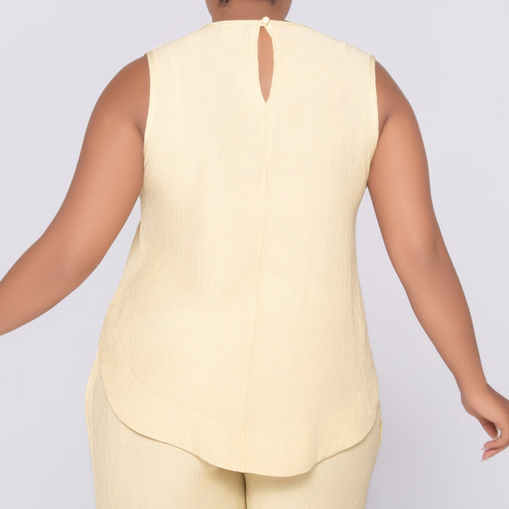 Sleeveless Buttercup Nylon Rayon Top